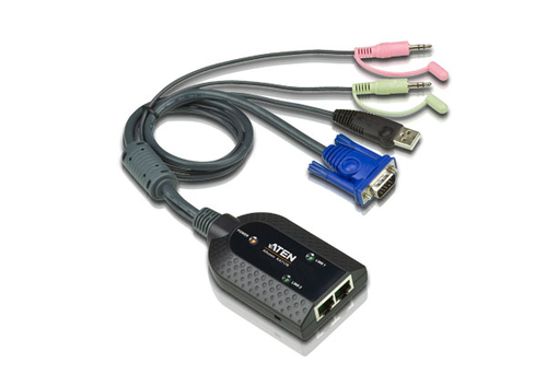 ATEN Dual USB - VGA to CAT5e/6 KVM Adapter Cable with Audio & Virtual Media Support (for KM0932 only)