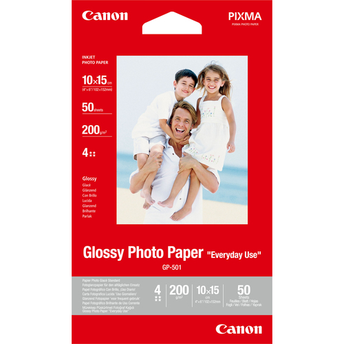 Canon GP-501 Glossy Photo Paper 4x6" - 50 Sheets