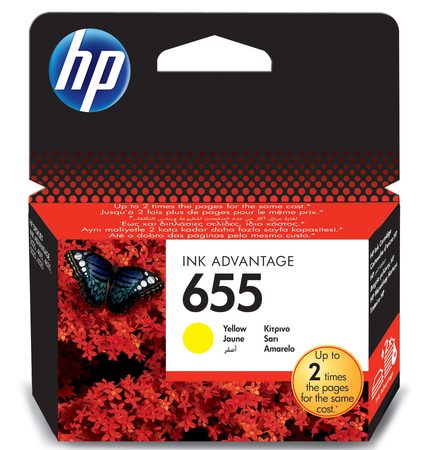 HP 655 Yellow Original Ink Advantage Cartridge