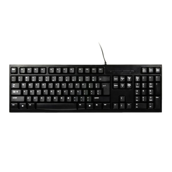 Port Connect Office Budegt Wired Keybaord-Black