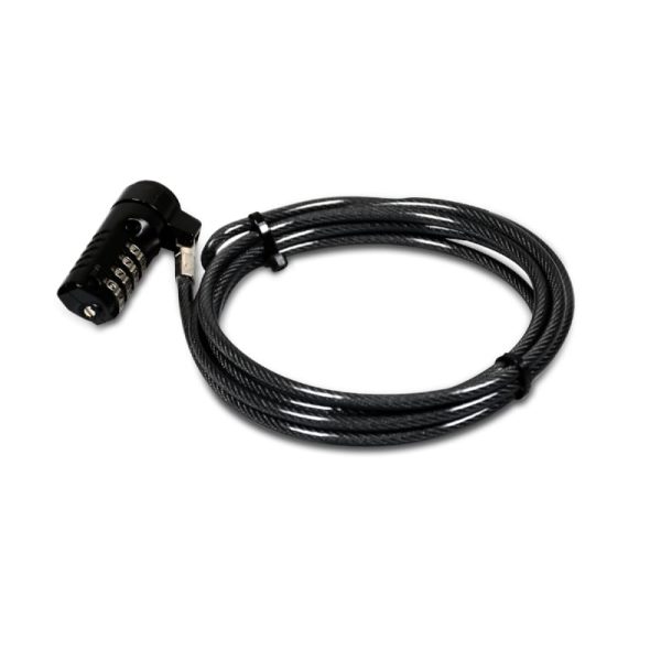 Port Connect 1.8m T-Bar Combination Cable Lock