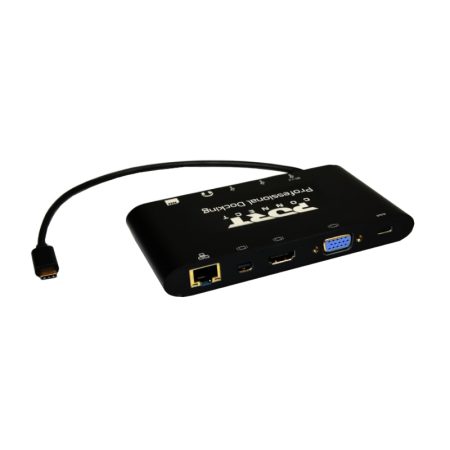 Port USB Type-C 3 x USB3.0|1 x Aux|12 x Micro+SD Card Reader|1 x Mini DP|1 x RJ45|1 x HDMI|1 x VGA|1 x Type-C PD Dock - Black