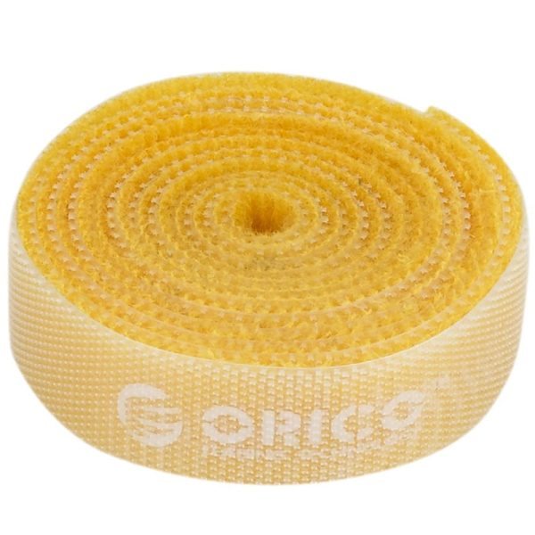 ORICO 1m Hook and Loop Cable Management Tie - Yellow