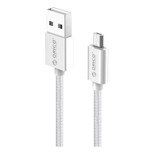 ORICO Micro USB Braided Charging Data Cable Silver 1M