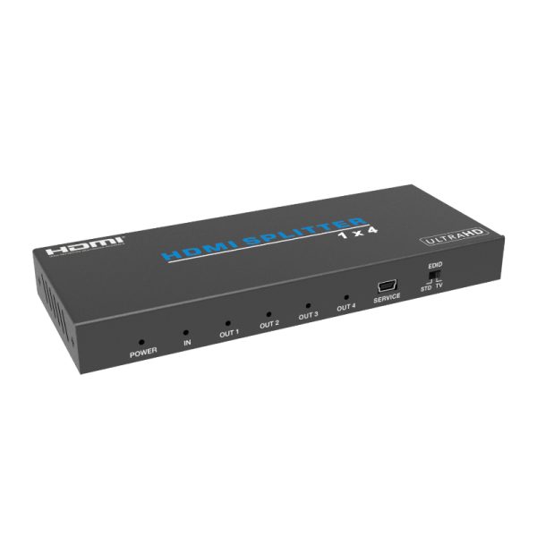 HDCVT 1x4 HDMI 2.0 Splitter Supports HDCP 2.0, EDID and HDR