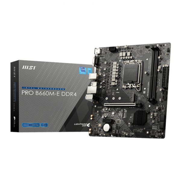 MSI PRO B660M-E DDR4 Intel LGA1700 mATX Motherboard