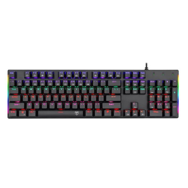 T-Dagger Naxos Rainbow Colour Lighting|150cm Cable|Mechanical Gaming Keyboard - Black