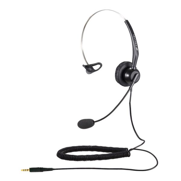Calltel T800 Mono-Ear Headset - Noise-Cancelling Mic - Single 3.5mm Jack