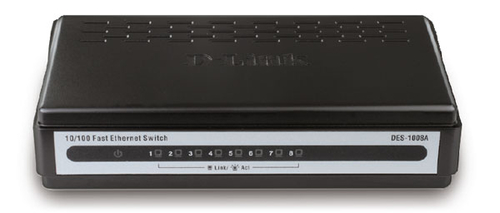 D-Link DES-1008A network switch Unmanaged L3 Black