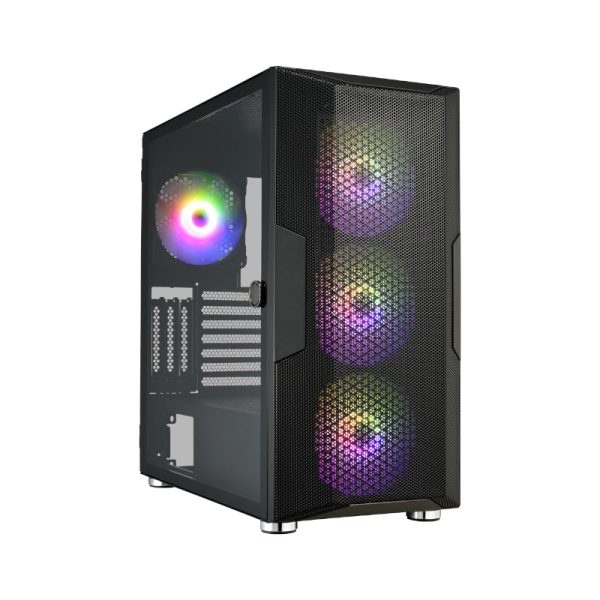 FSP CUT592 | E-ATX | ATX | Micro-ATX | Mini-ITX | Full Tower |4 x 140mm ARGB Fans included | Tempered glass side panel | Black