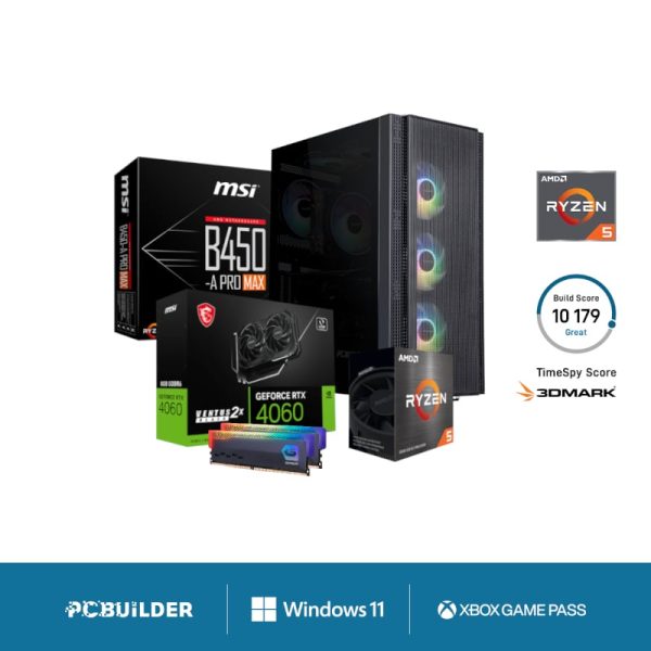 PCBuilder AMD Ryzen 5 5600X BARRICADE Windows 11 Gaming PC
