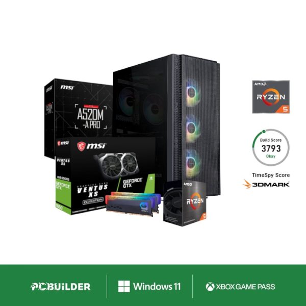 PCBuilder AMD Ryzen 5 5500 SCOUT Windows 11 Gaming PC