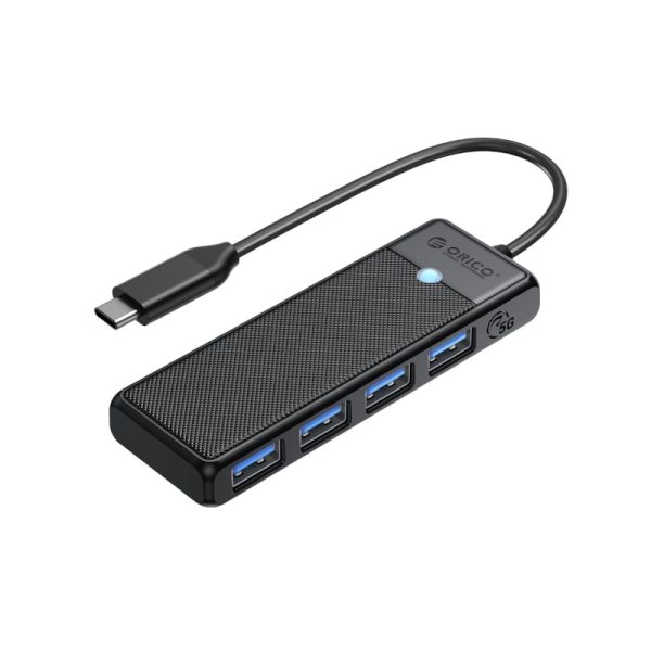 ORICO PW Series 4-Port USB3.0 Hub | Type-C | USB-A3.0 x 4 (5GBPS Sharing) | 15cm |Black