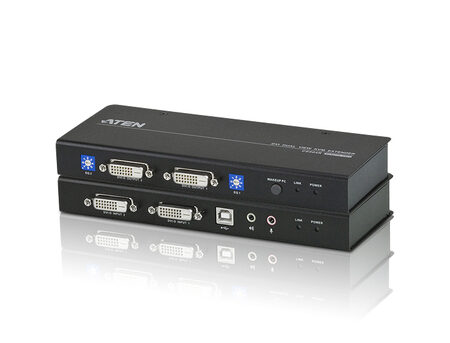 ATEN USB Dual View DVI KVM Extender with Audio and RS-232 (60m)