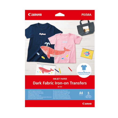 Canon DF-101 Dark Fabric Iron-on Transfers, A4, 5 sheets