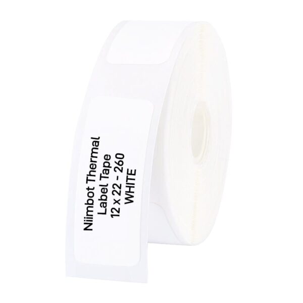 NIIMBOT D11/D110/D101/H1S Thermal Label 12x22mm - 260 Labels Per Roll - White
