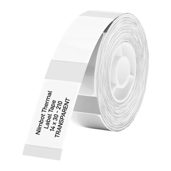 NIIMBOT D11/D110/D101/H1S Thermal Label 14x30mm - 210 Labels Per Roll - Transparent