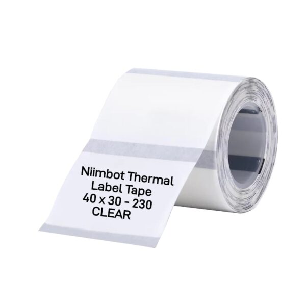 NIIMBOT B1/B21/B3S Thermal Label 40x30mm - 230 Labels Per Roll - Transparent