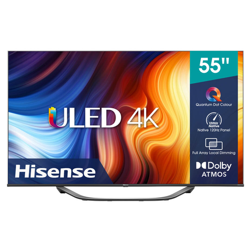 Hisense 55U7H TV 139.7 cm (55") 4K Ultra HD Smart TV Wi-Fi Black, Grey