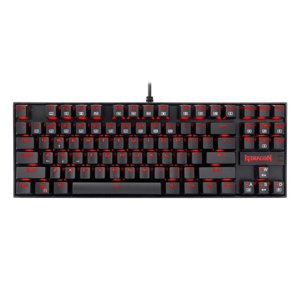 Redragon KUMARA Mechanical 87 Key|Red Backlit Gaming Keyboard - Black