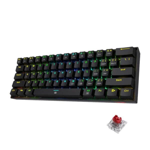 REDRAGON DRAGONBORN Wired Mechanical Keyboard RGB 67Key Design - Black